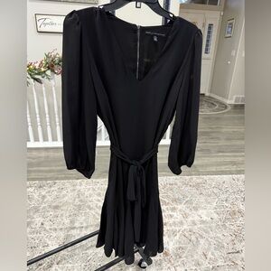 White House Black Market Black Long Sleeve Dress